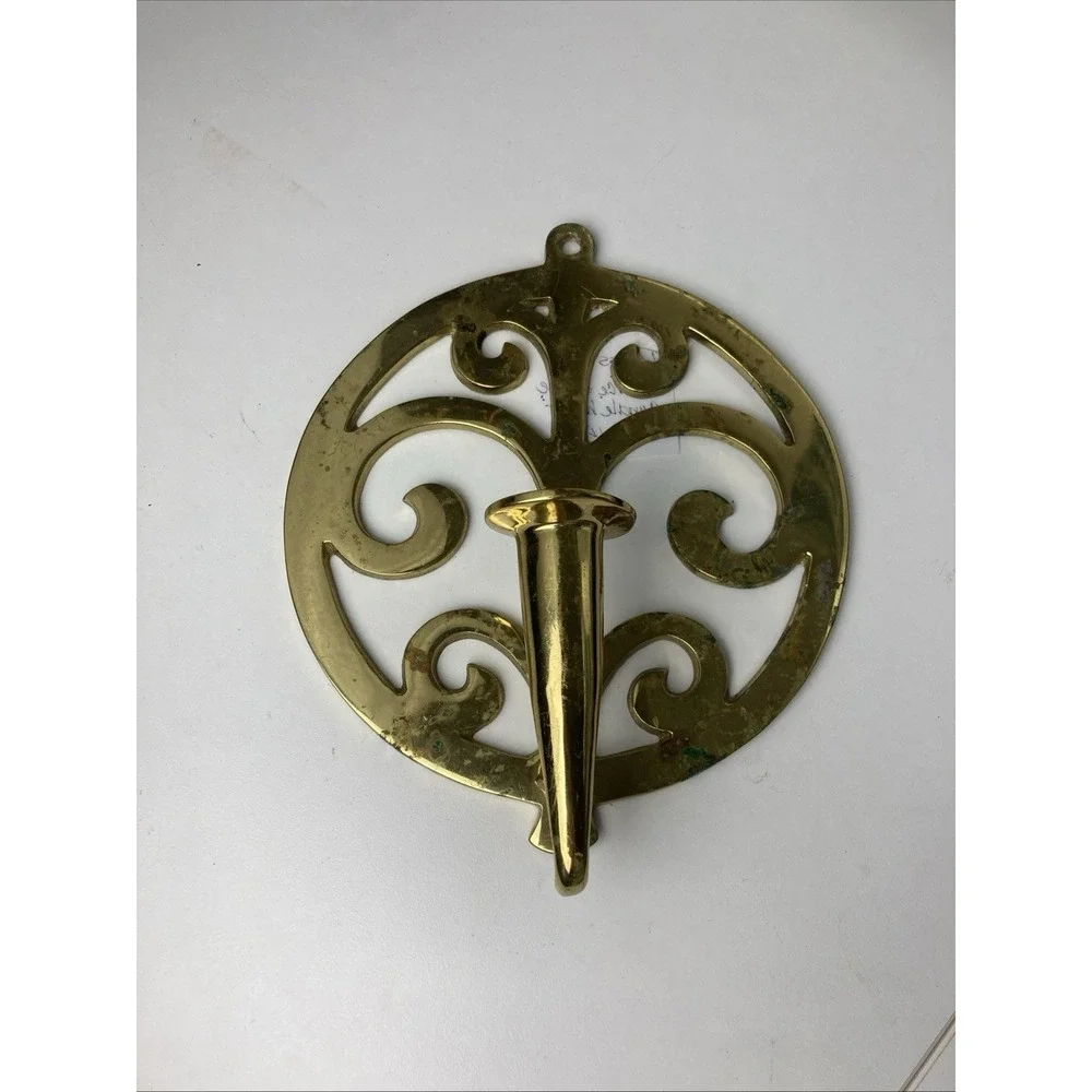 Virginia Metalcrafters Brass 16-1 Wall‎ Sconce & Candle Holder